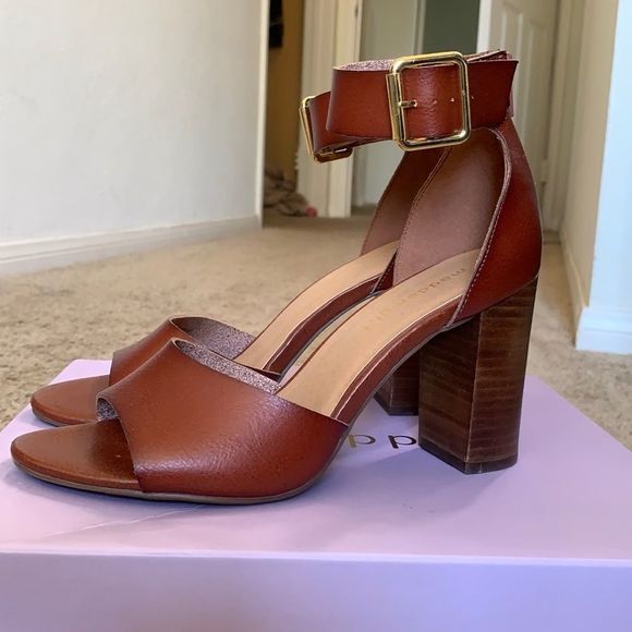 Madden Girl Shoes - Madden Girl Heels 7.5, worn once. Brown with gold buckle.